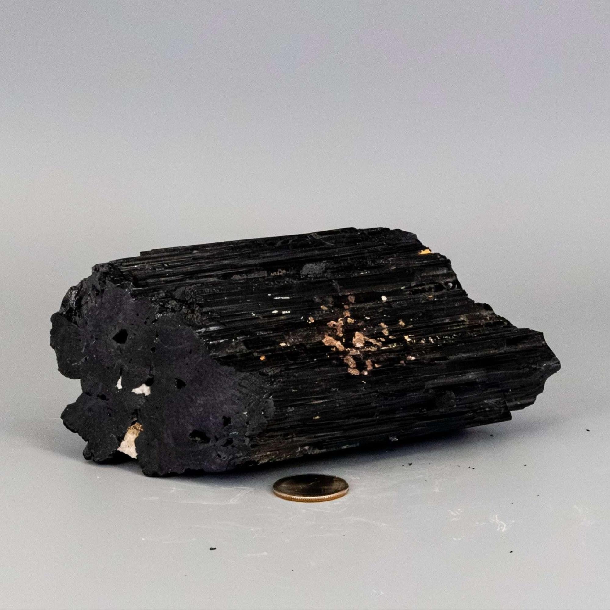 Big Black Tourmaline Hunk w/t Quartz Inclusions