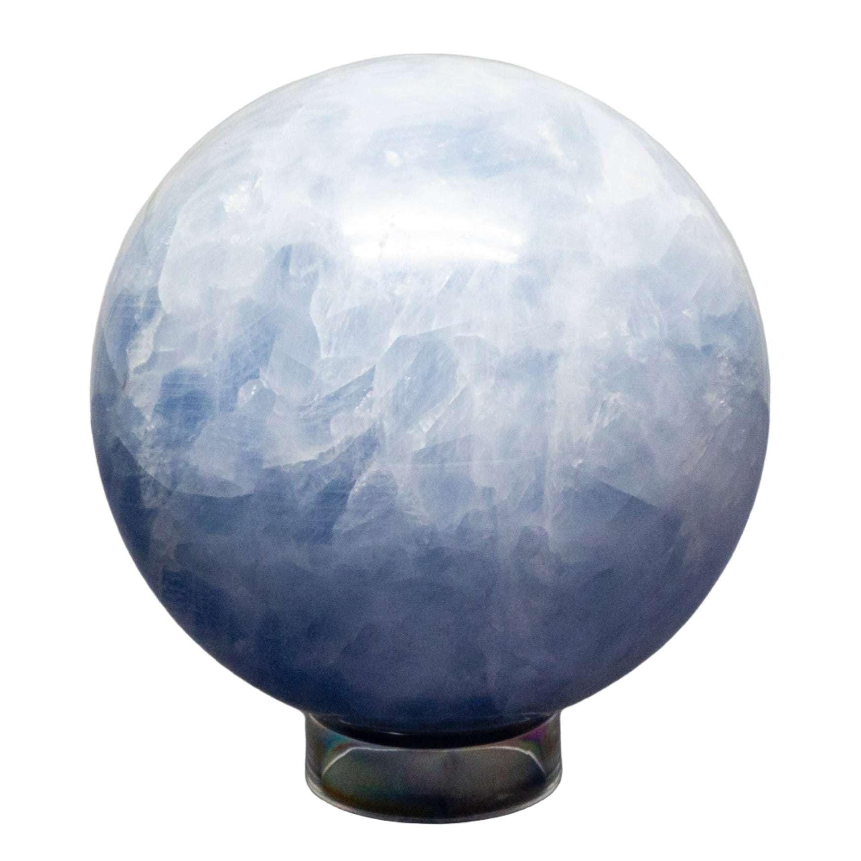 Blue Calcite Spheres 72-93mm