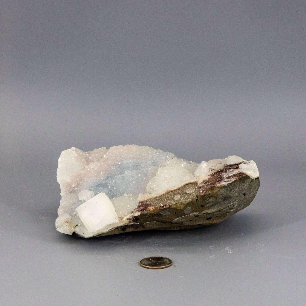 Chalcedony Quartz Cluster With Apophyllite Knob