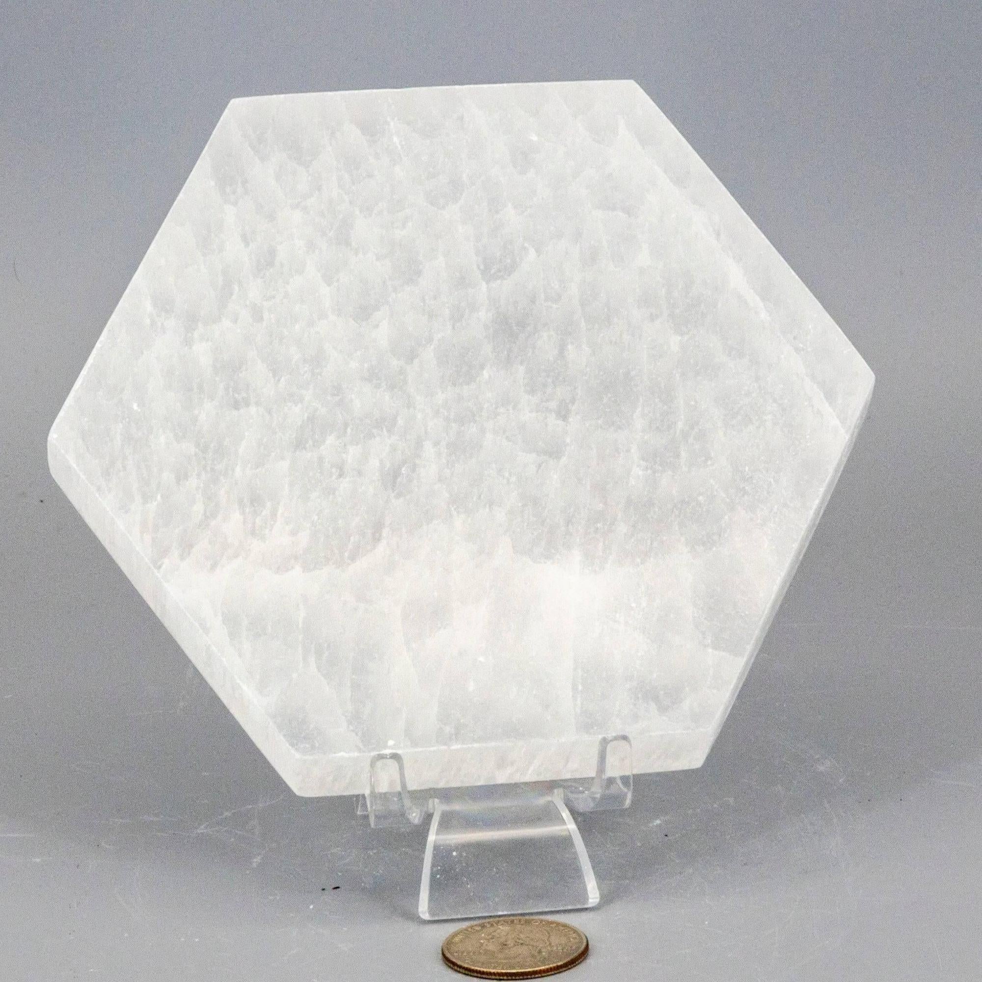 Selenite Crystal Hexagonal Charging Plate Polished