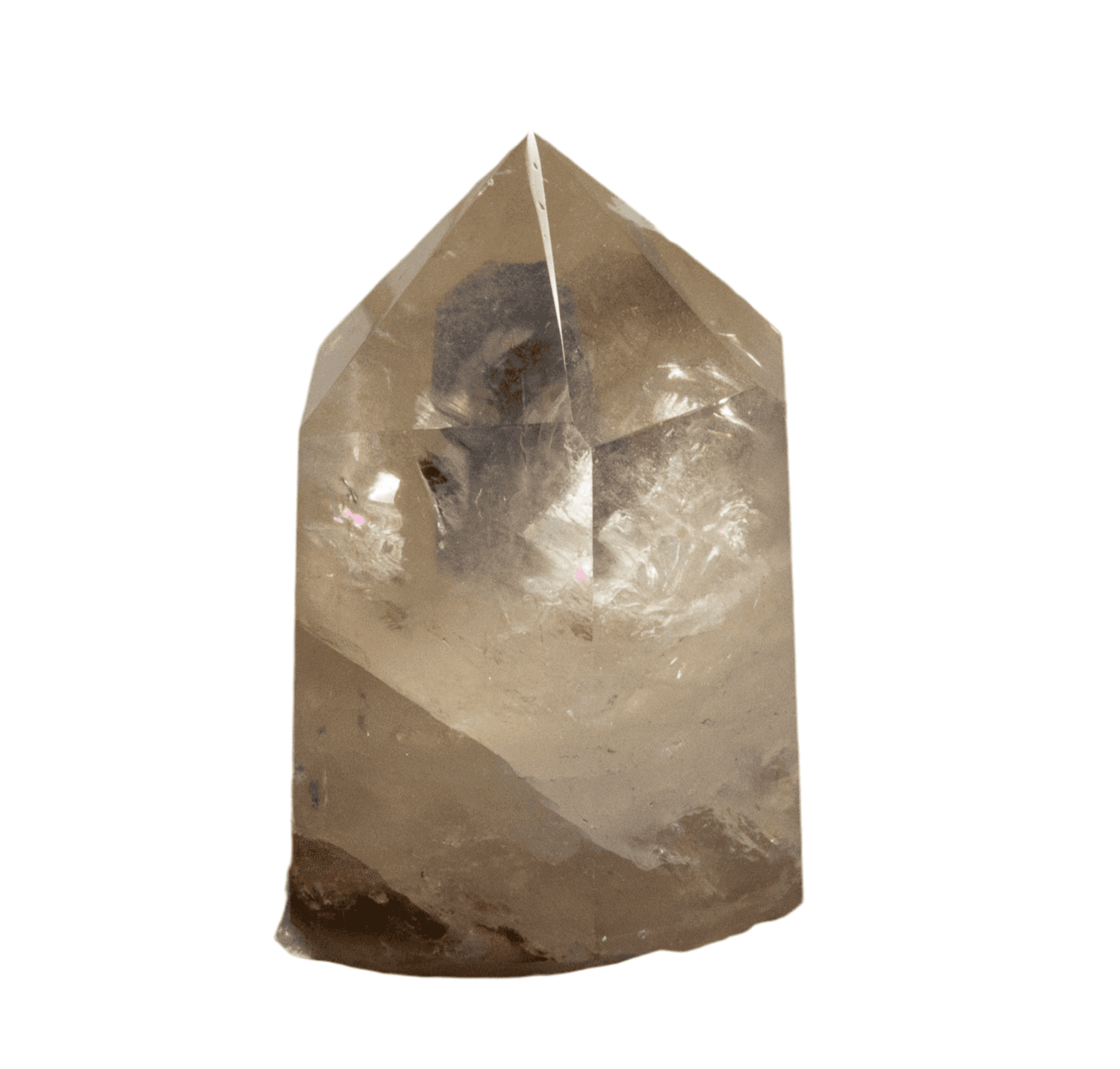 Smoky Quartz Tower with Phantoms